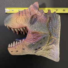 Jurassic World Dinosaur Hand Puppet Lot of 2 Official Universal Rubber T-Rex Rap