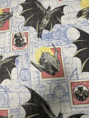 Vintage Batman 1991 DC Comics Silk Trim Penguin Batmobile Blanket 7 1/4’ X 5 3/4