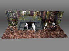 Oversize Endor Forest Backdrop Star Wars TVC Black Series Hasbro Kenner