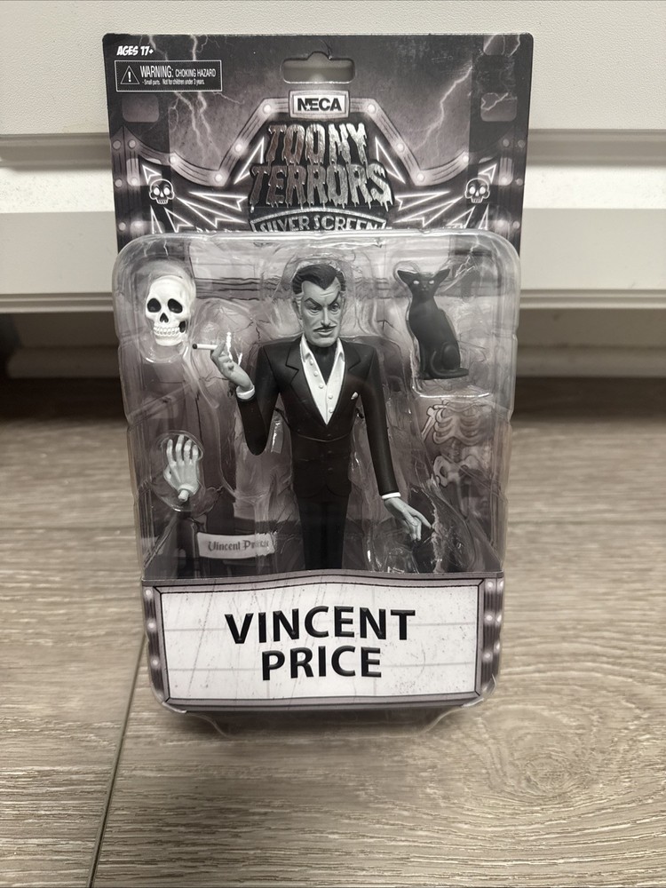 NECA Toony Terrors Vincent Price Silver Screen Black & White