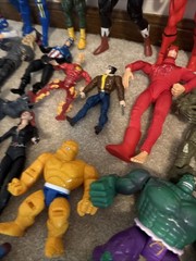 Lot Of 45 Vintage 90s Action Figures Kenner Hulk, Marvel, X-Men, And More