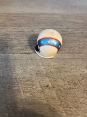 Original Vintage 1970’s Blue Stripe Star Evel Knievel Figure Helmet (1 Owner)