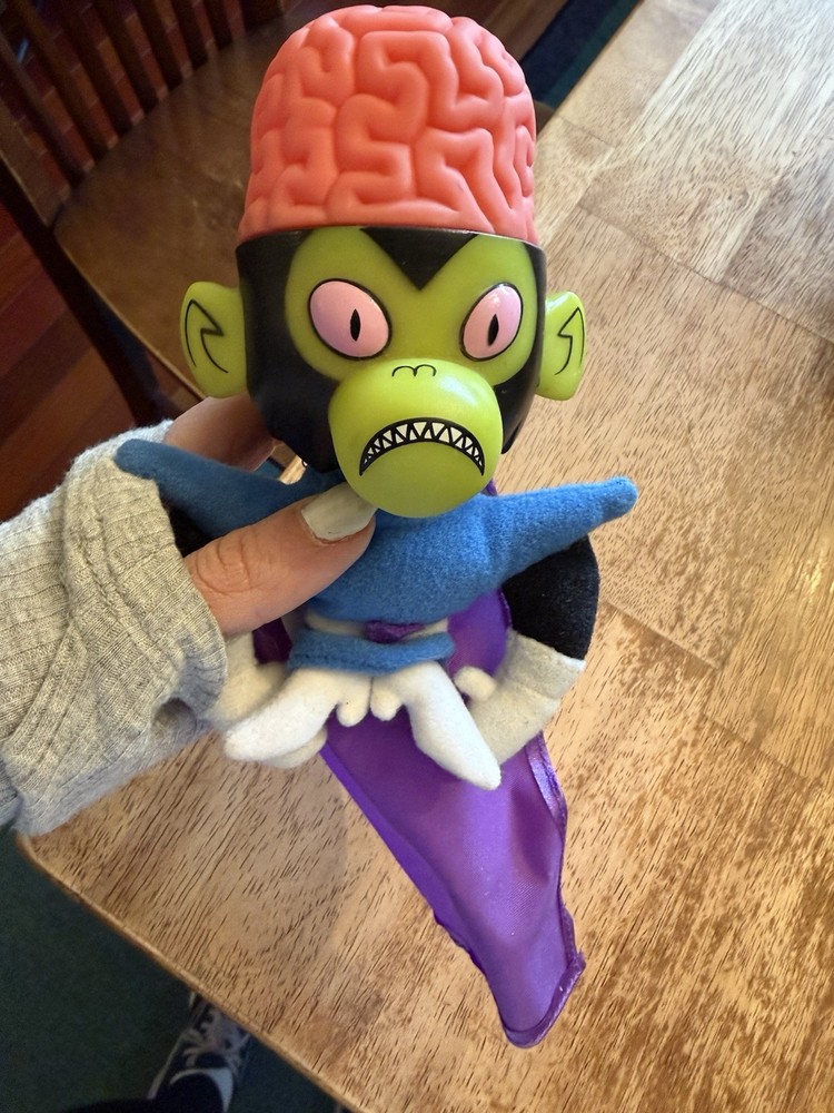 The Powerpuff Girls Mojo Jojo Mini Friend Cartoon Network Removable Brain Cape