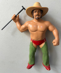 WWF LJN Wrestling Superstars Terry Funk Figure Hat Branding Iron Poster Card WWE
