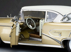 1958 Buick Limited Riviera Coupe Glacier White/Gold Mist in 1:18 scale New