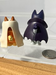 EUC Lot Of 2 Mini Figures Bluey Halloween Costumes Ghost Vampire Toys