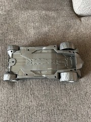 Batmans Batmobile DC Comics Plastic 15” Long X 7” Wide X 5” Tall. Holds 11” Fig.