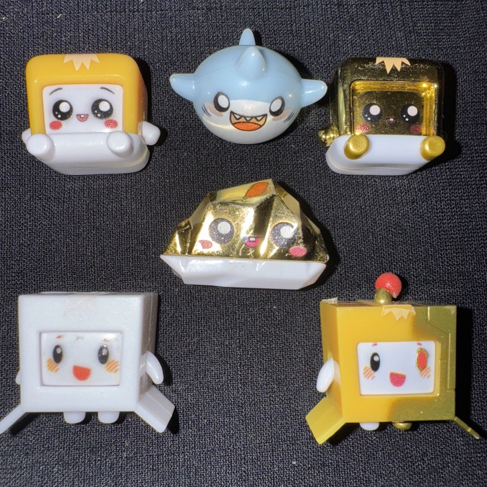 Lot of 6 Lankybox Minis Boxy Rocky Sharky Bonkers Toys Co, LLC Happy Friendz