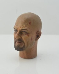 1/6 Scale Wounded Bryan Cranston Mr. White Head Carving Sculpt Model Toys