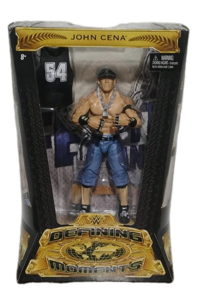 WWE Defining Moments John Cena Boxed Action Figure Mattel 2016 Plastic Wrestling