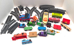 Mixed Lot of 43 Thomas & Friends Assorted Trains and Tracks – As Is for Parts