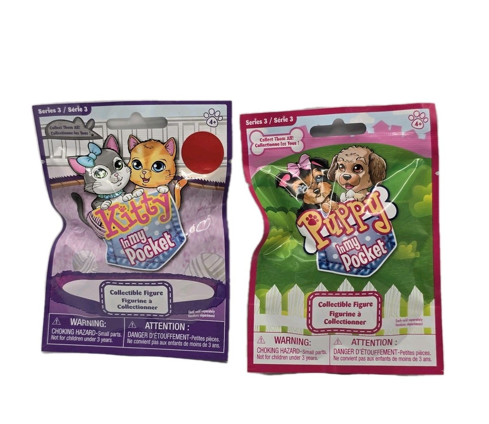 Puppy in My Pocket & Kitty In My Pocket ~ Series 3 ~ Brand New Sealed