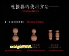 Universal 9Pcs Neck Joint Connector Fit 1/6 Scale 12″ Head Sculpt Hot Toys Body
