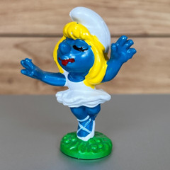 Smurfs Ballerina Smurfette Vintage PVC Figure Peyo Schleich 1978 Ballet NICE