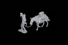 Prospector & Pack Mule set #3 resin western miners MARX toy soldiers playsets