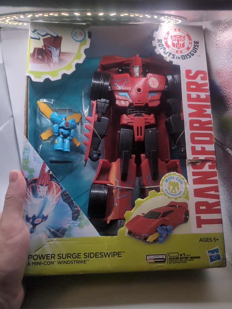 2015 Transformers Robots In Disguise Power Surge Sideswipe & Mini-Con Windstrike
