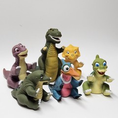 1988 Land Before Time Pizza Hut Hand Puppets Complete Set of 6 VTG Amblin Figure