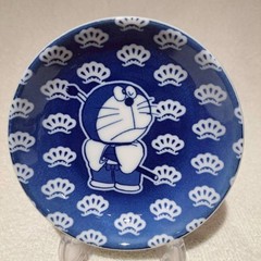 Gosu Old Indigo Dyeing Doraemon Tableware, Set of 4 Small Plates, Full Comp