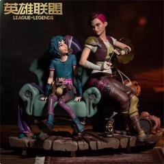OFFICIAL LOL Arcane League of Legends Vi & Jinx 1/6 Figure Model Statue Toy Gift