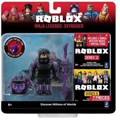 Roblox Action Collection-Ninja Legends: Skyraider + 2 Mystery Figure Bundle! New