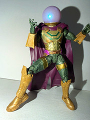 Mysterio Action Figure, Green/Gold Armor, w/ Purple Cape, Plastic Material
