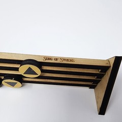 Song of Storms Shadowbox Display Stand Wooden Zelda Link Video Games Ocarina New