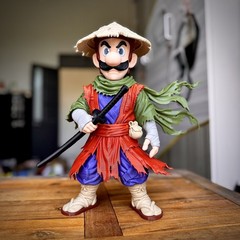 Ronin Luigi Samurai Fan Art Statue