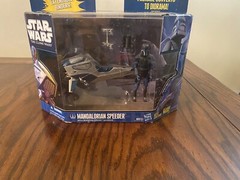 Hasbro Star Wars Clone Wars Mandalorian Speeder with Mandalorian Warrior 3.75