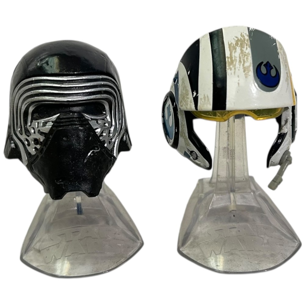 Star Wars Black Series Kylo Ren & Poe Dameron Helmets Hasbro Used