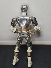 Vintage 1995 Bandai Silver Power Ranger 8″ Silver Chrome Action Figure