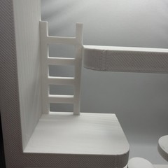 White Smiski Toy House Display With Furniture Mini House Display, Smiski Display