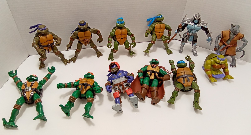 Vintage 2003 TMNT Action Figure Lot Playmates Turtles Shredder 12pc