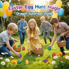 VivaNova 4 Pack 3D Printed Dragon Eggs, Surprise Eggs with Articulated Mini D…
