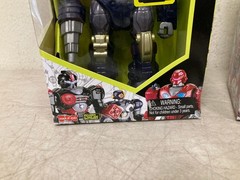 M.A.R.S. Motorized Attack Robo Squad Black & Blue Robot Action Figures Lot 2