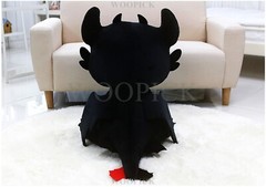 How To Train Your Dragon 3 Sitting Toothless Plush Doll 60cm Cute-100% Authentic
