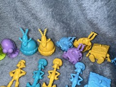 Spongebob Squarepants Tiny Mights Mites Culturefly Lot Of 34 Red Gold Green Blue