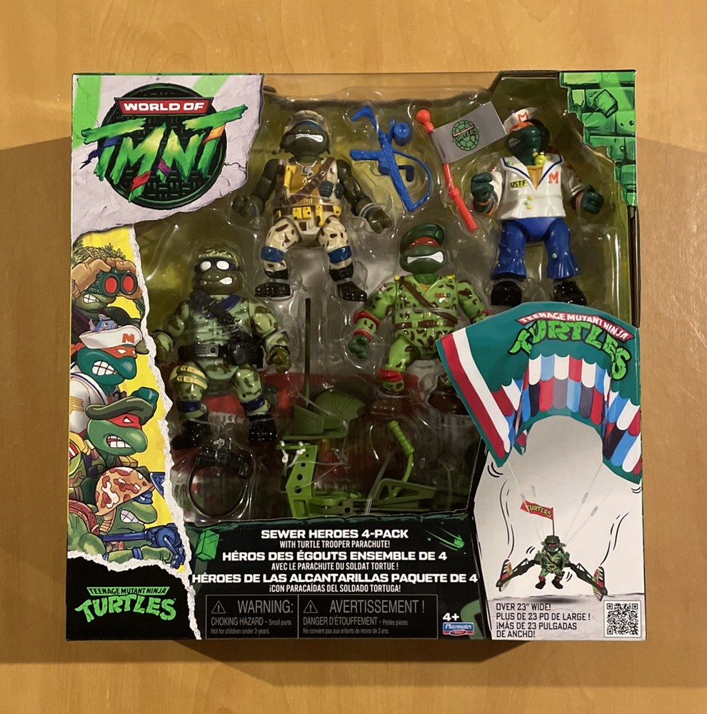 World of TMNT Sewer Heroes 4-Pack with Turtle Trooper Parachute Playmates 2026