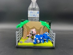 3D Printed Dino Habitat Enclosure with 2 Random Dinosaurs by 3DGOB