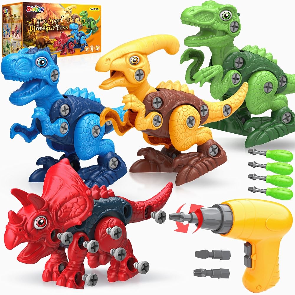 Dinosaur Toys for 3 4 5 6 7 Year Old Boy, Take Apart Dinosaur Toys for Kid 3-…
