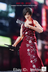 BorisPing AK18-202 1/18 Scale Qi-pao Female Soldier Agent Action Figure Full Set