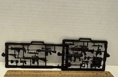 Small Plastic Weapon & Accessory Lot Unpunched Assault Rifle Pistol Grenades