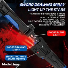 Outdoor Toy Bright Sword Multi-Color Flash LED Light Shine Cosplay Sword Toy