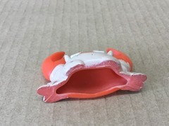 1997 Pokemon Finger Puppet Red Krabby Figure Gotta Catch em All Nintendo Bandai