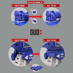 3D Print Filler Shoulder Cannon Upgrade Kit For SS86 Soundwave GO Better
