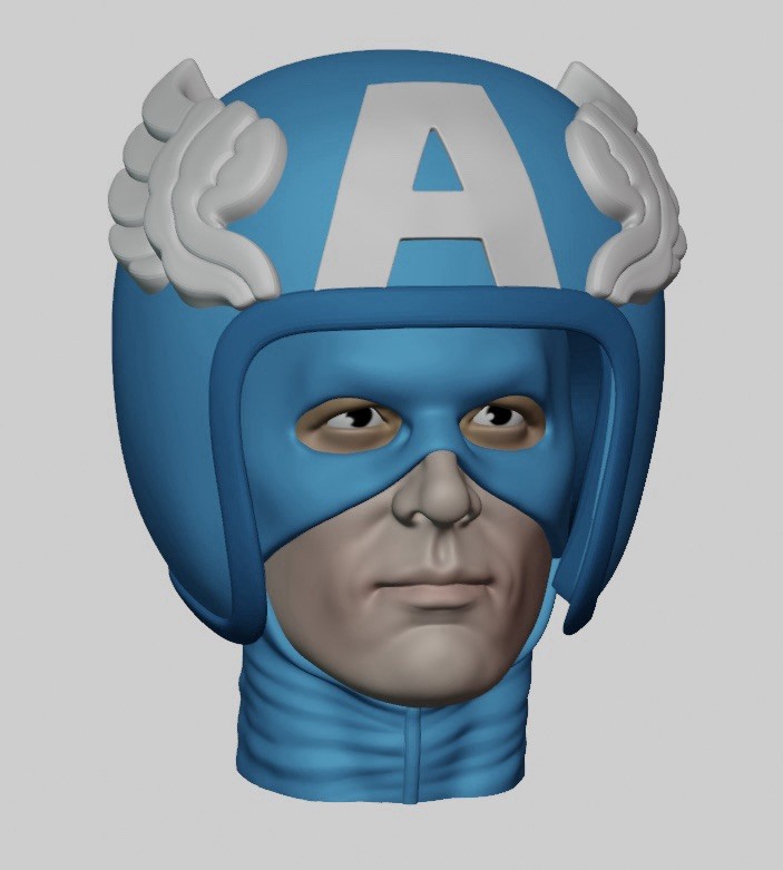 70s Flag Man Custom Action Figure Head 1:9 or 1:6 Mego