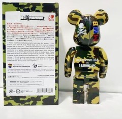 400% Bearbrick Bathing Ape BAPE PLAY Camouflage Shark Action Figure Deco Art Toy