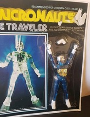 Vintage 1976 MICRONAUTS Blue Time Traveler Figure MEGO MOC New On Unpunched Card