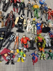 Super Hero Mixed Mega Action Figure Lot Of Many, Batman, Marvel DC