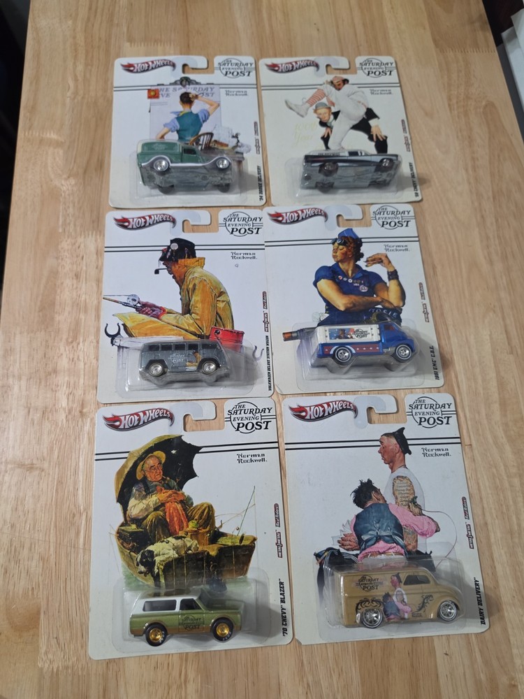 Hot Wheels Pop Culture Saturday Evening Post Lot of 6: Volkswagen Dairy Blazer +