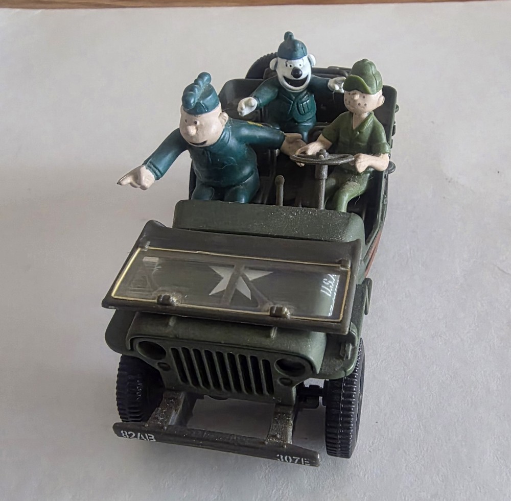 Vintage Beetle Bailey 1/32 Willys Jeep Military Vehicle